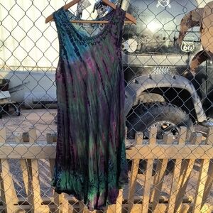 Asymmetrical Multicolor Sleeveless Dress